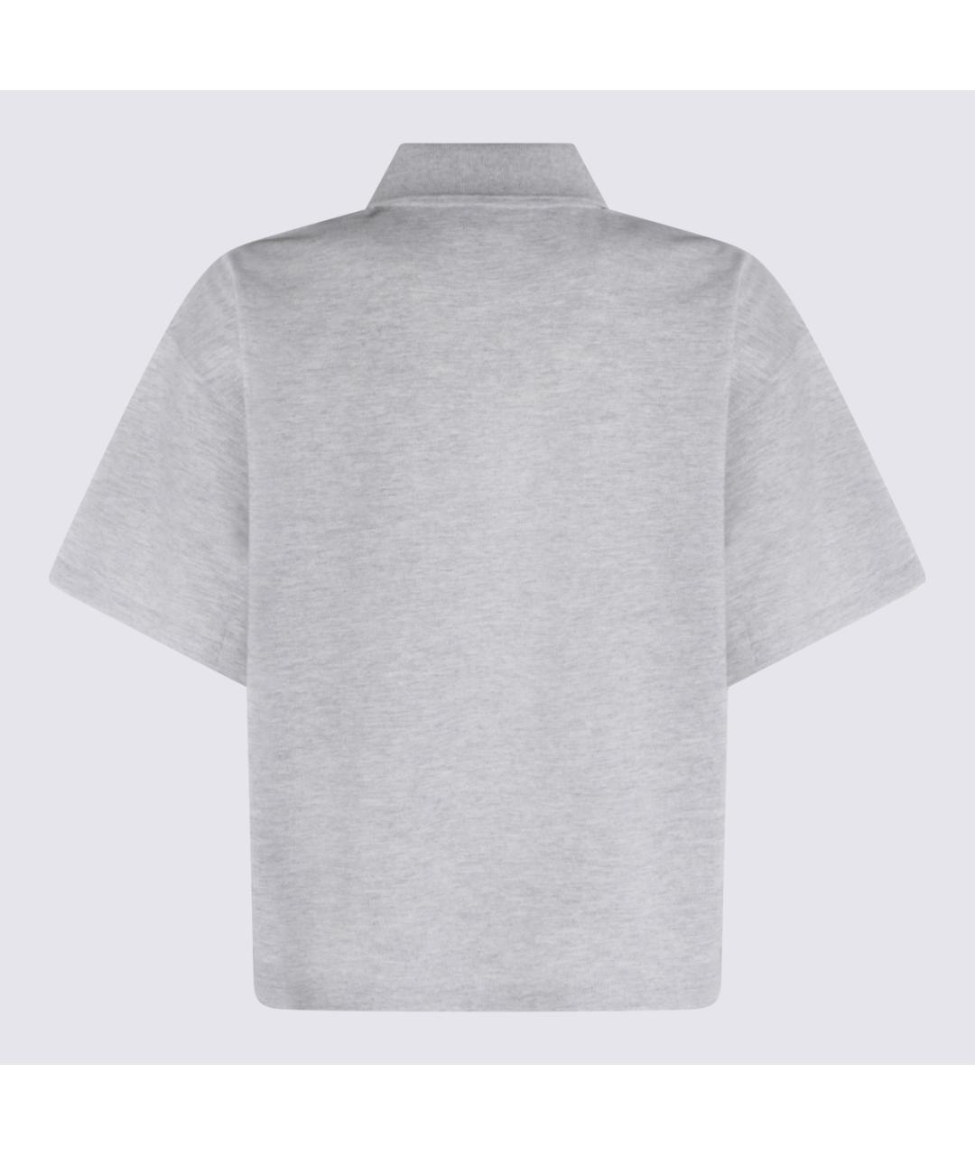 SAINT LAURENT Серая хлопковая футболка, фото 2