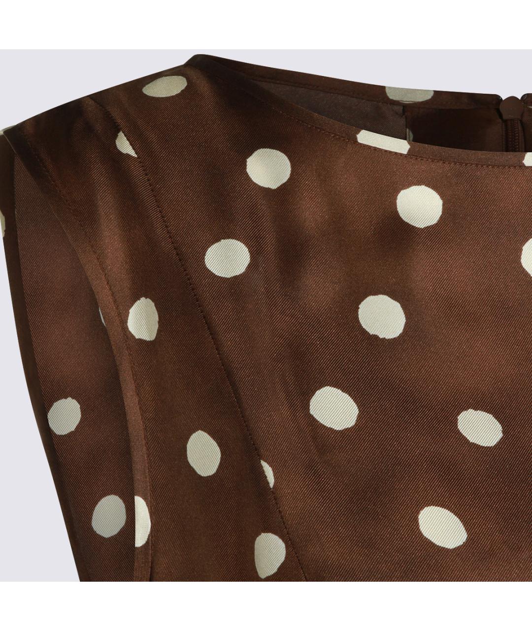 'S MAX MARA Коричневое повседневное платье, фото 4