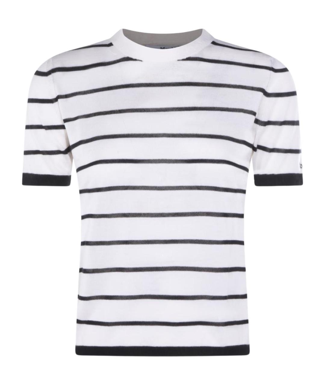 MAX MARA Белая шерстяная футболка, фото 1