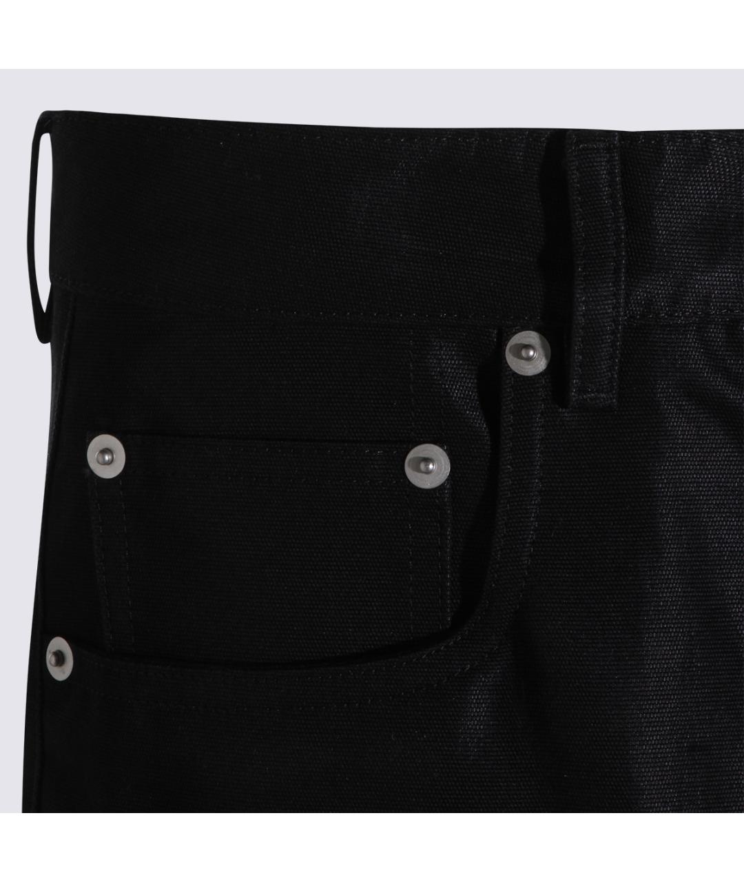 RICK OWENS Черные хлопковые прямые джинсы, фото 2