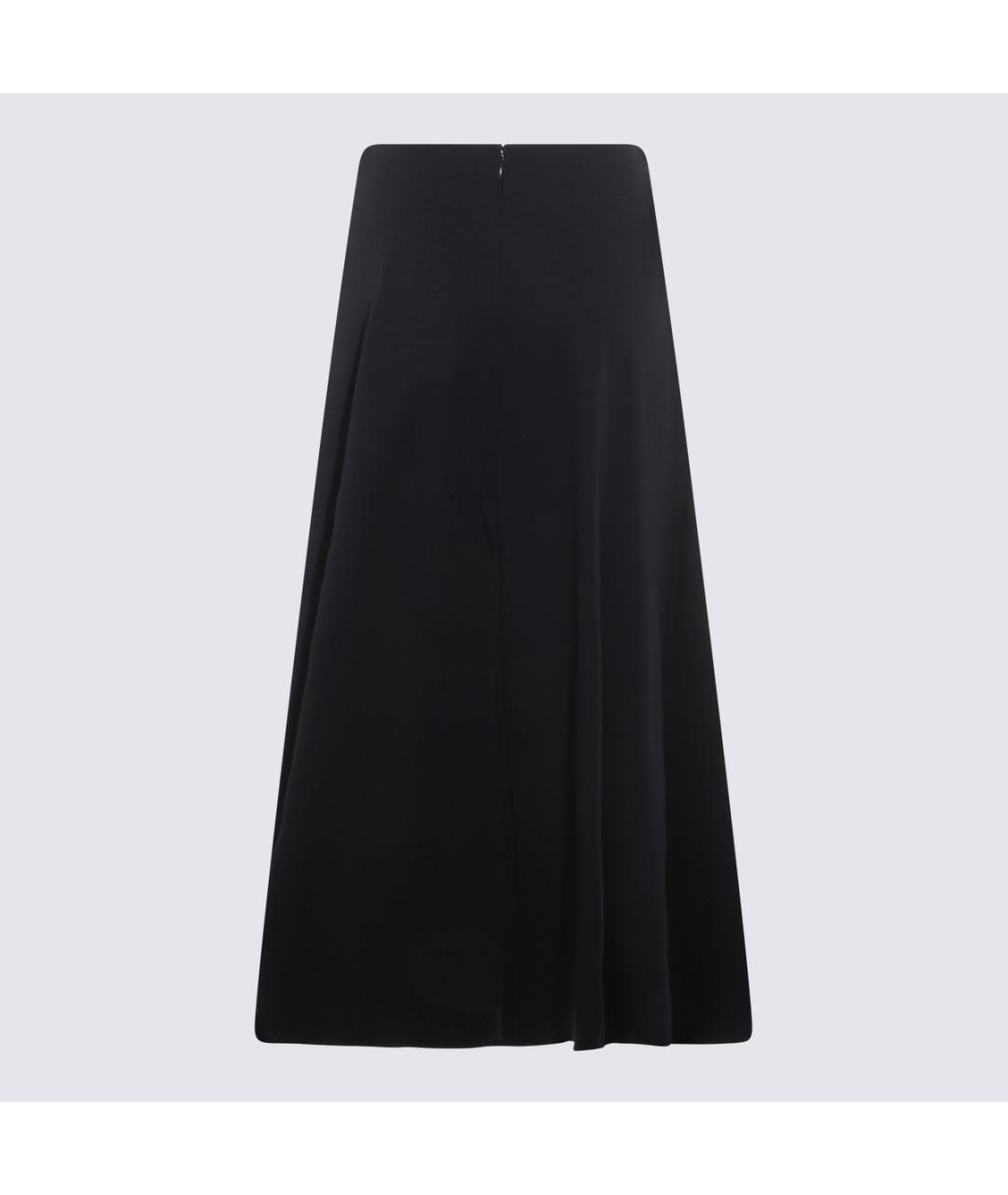 MAX MARA Темно-синяя кашемировая юбка миди, фото 2