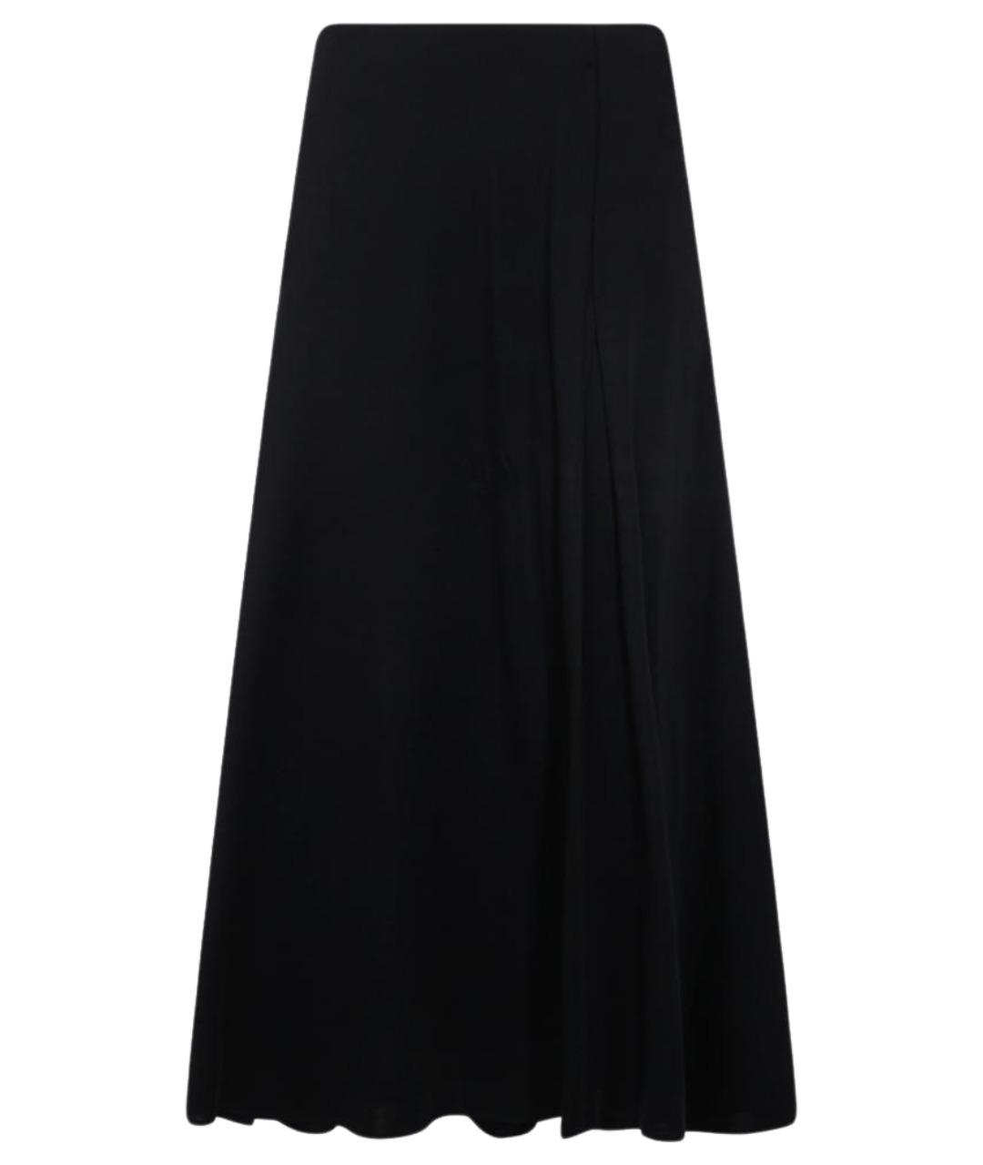 MAX MARA Темно-синяя кашемировая юбка миди, фото 1