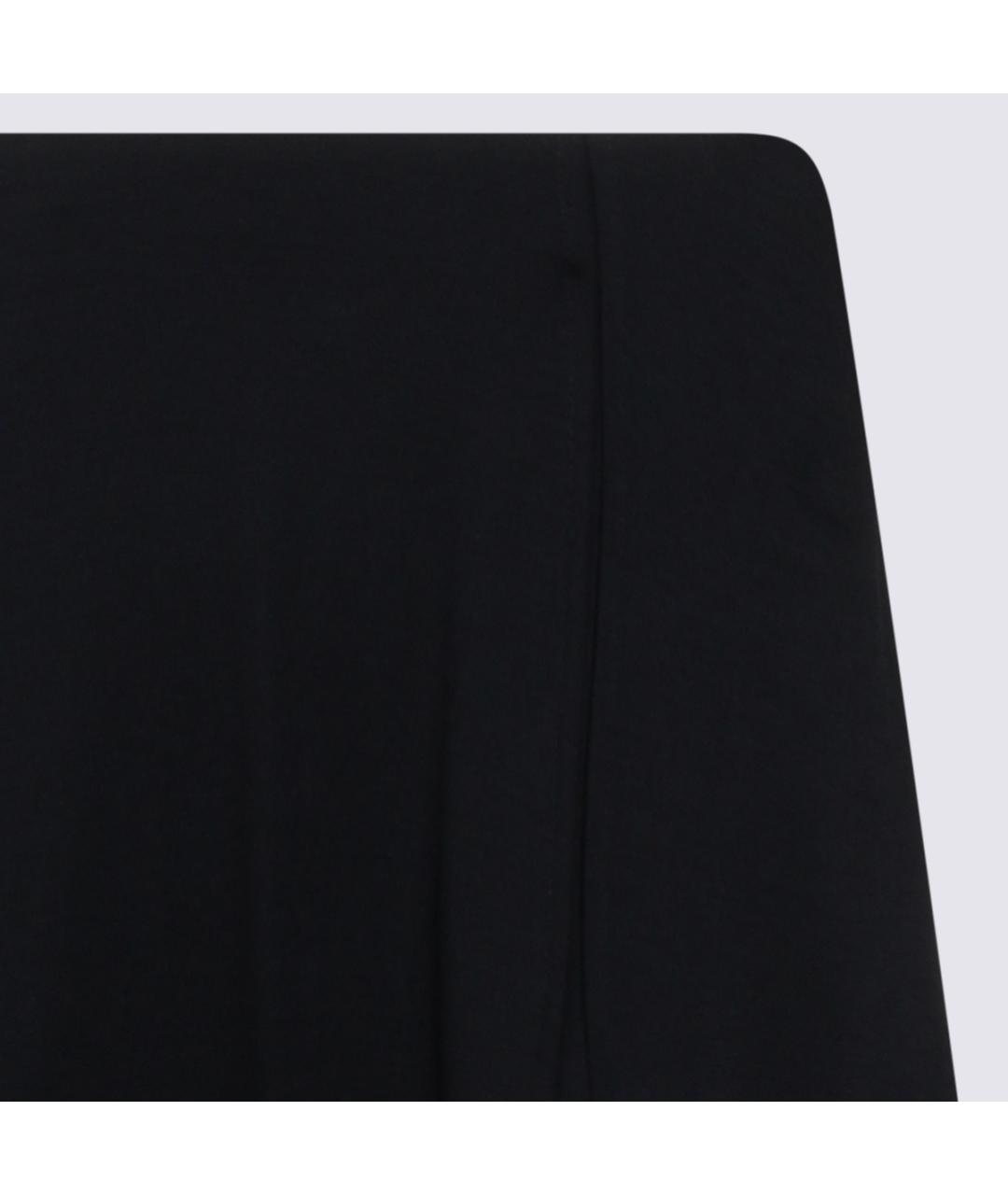 MAX MARA Темно-синяя кашемировая юбка миди, фото 3