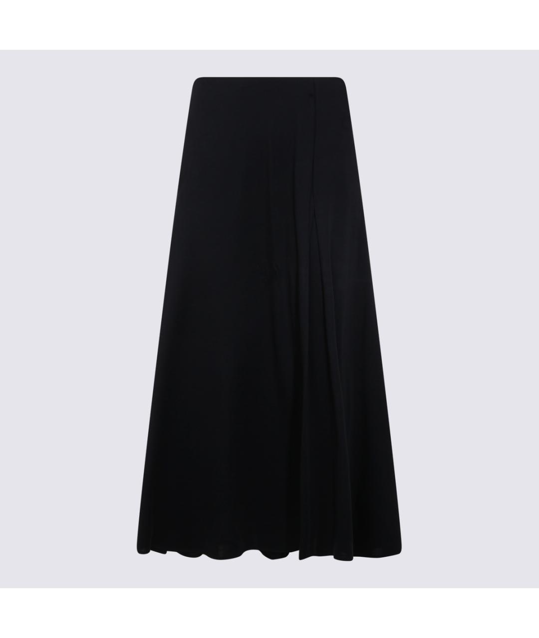 MAX MARA Темно-синяя кашемировая юбка миди, фото 4