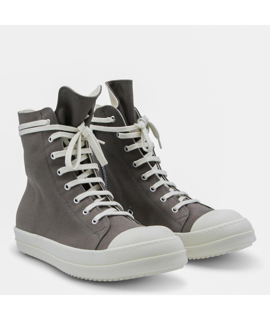 RICK OWENS DRKSHDW Текстильные высокие кроссовки / кеды, фото 2