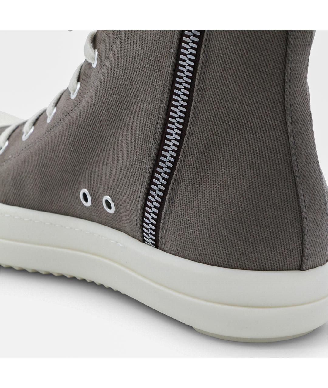 RICK OWENS DRKSHDW Текстильные высокие кроссовки / кеды, фото 4