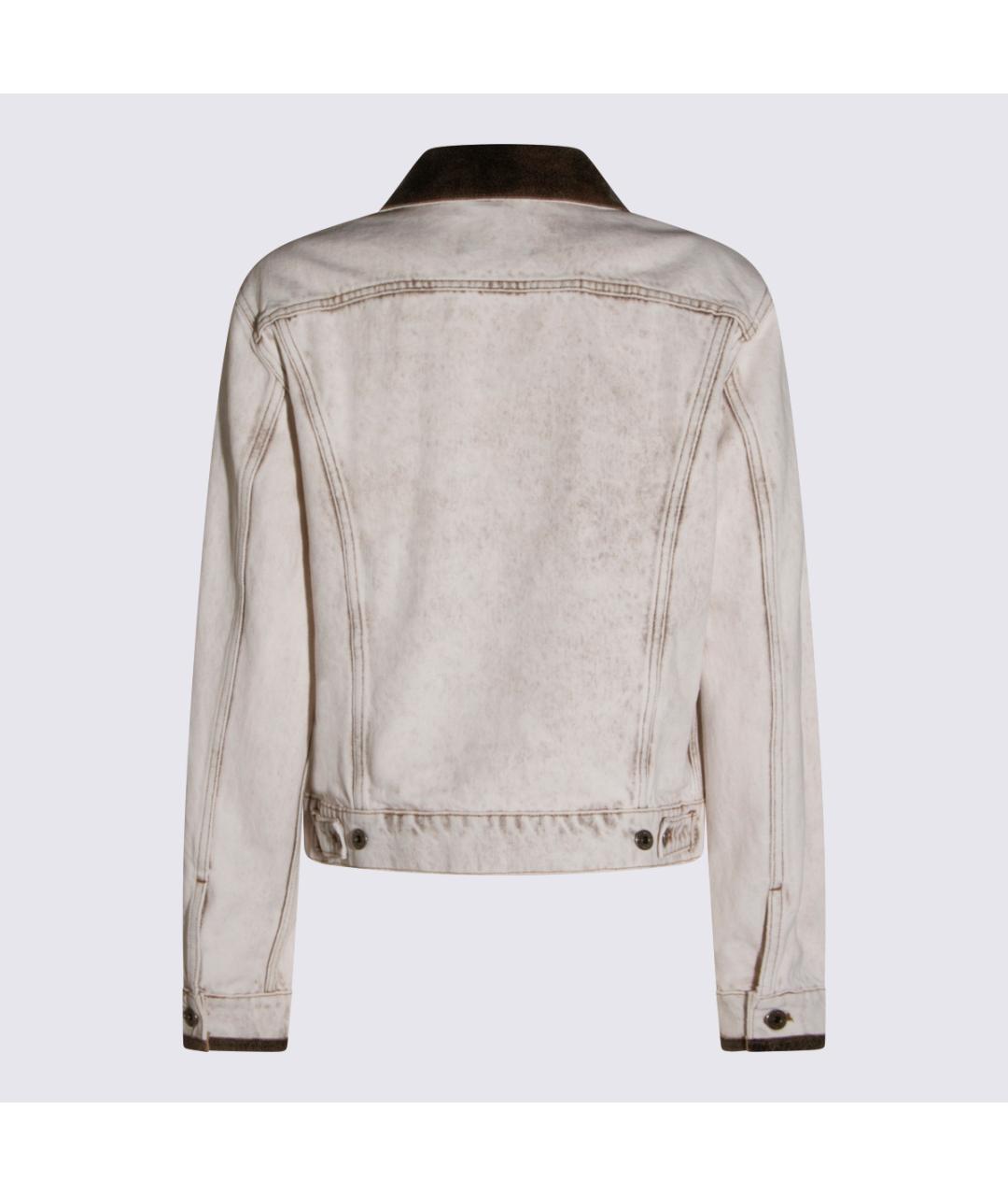 MIU MIU Белая хлопковая куртка, фото 2