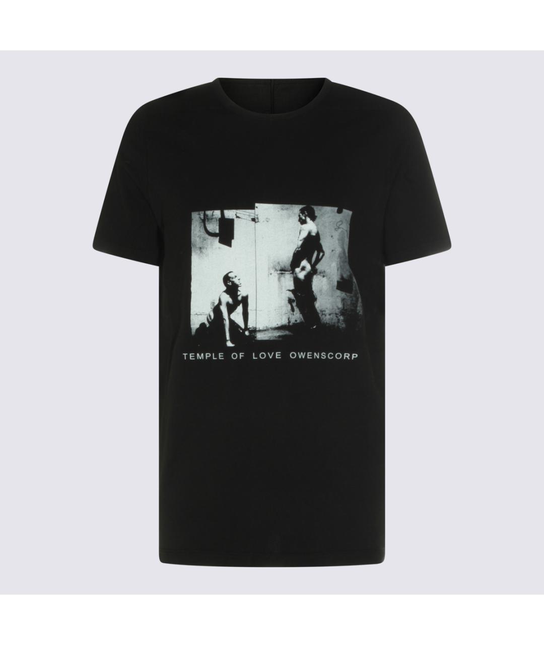 RICK OWENS DRKSHDW Черная хлопковая футболка, фото 4