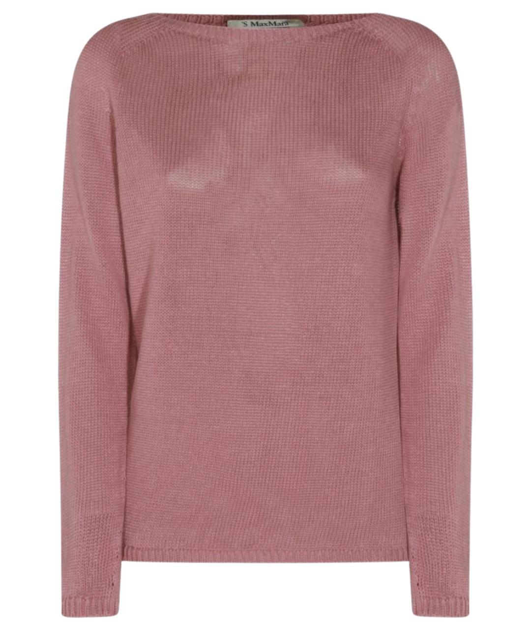 'S MAX MARA Розовый льняной джемпер / свитер, фото 1
