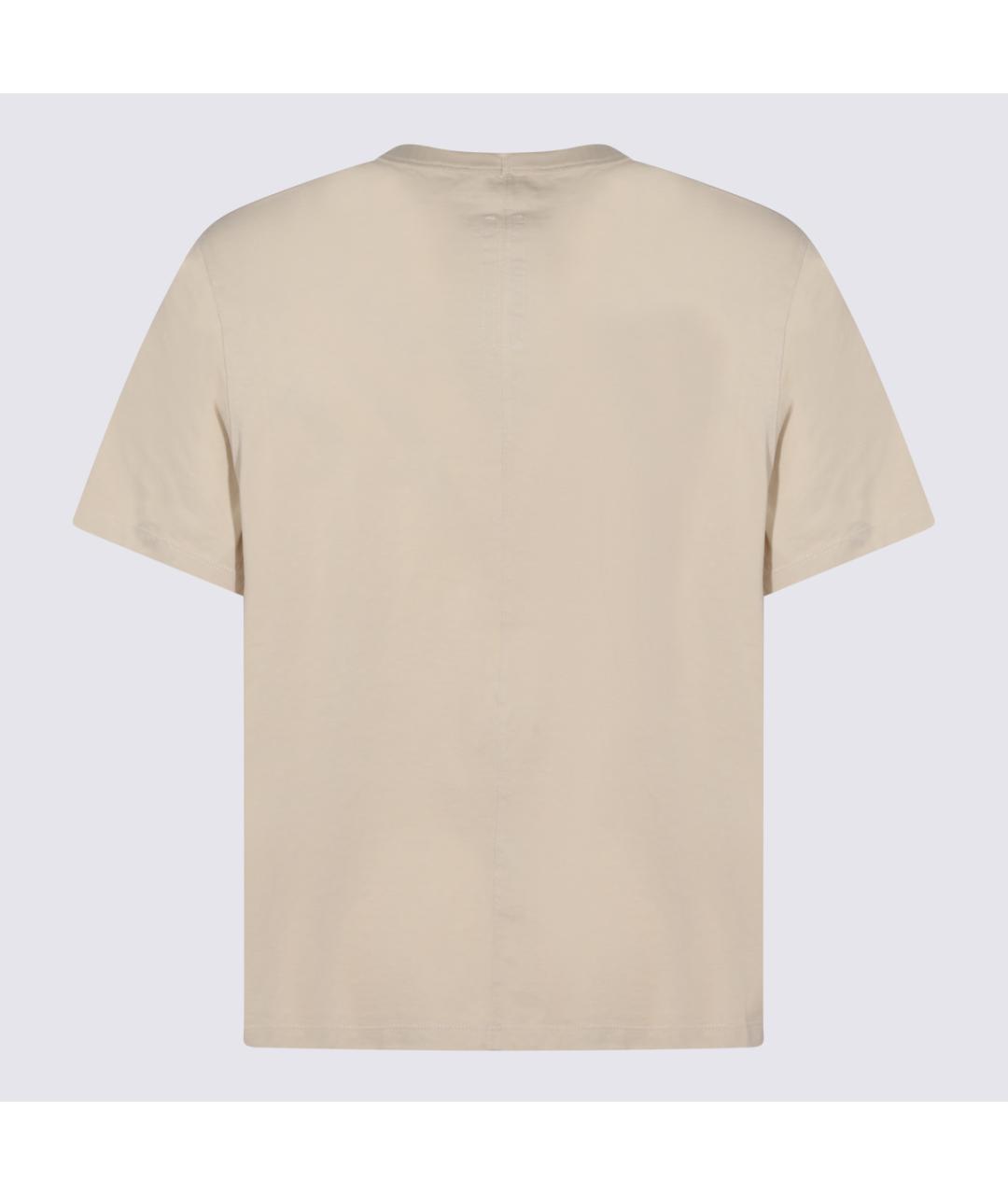 RICK OWENS Бежевая хлопковая футболка, фото 2