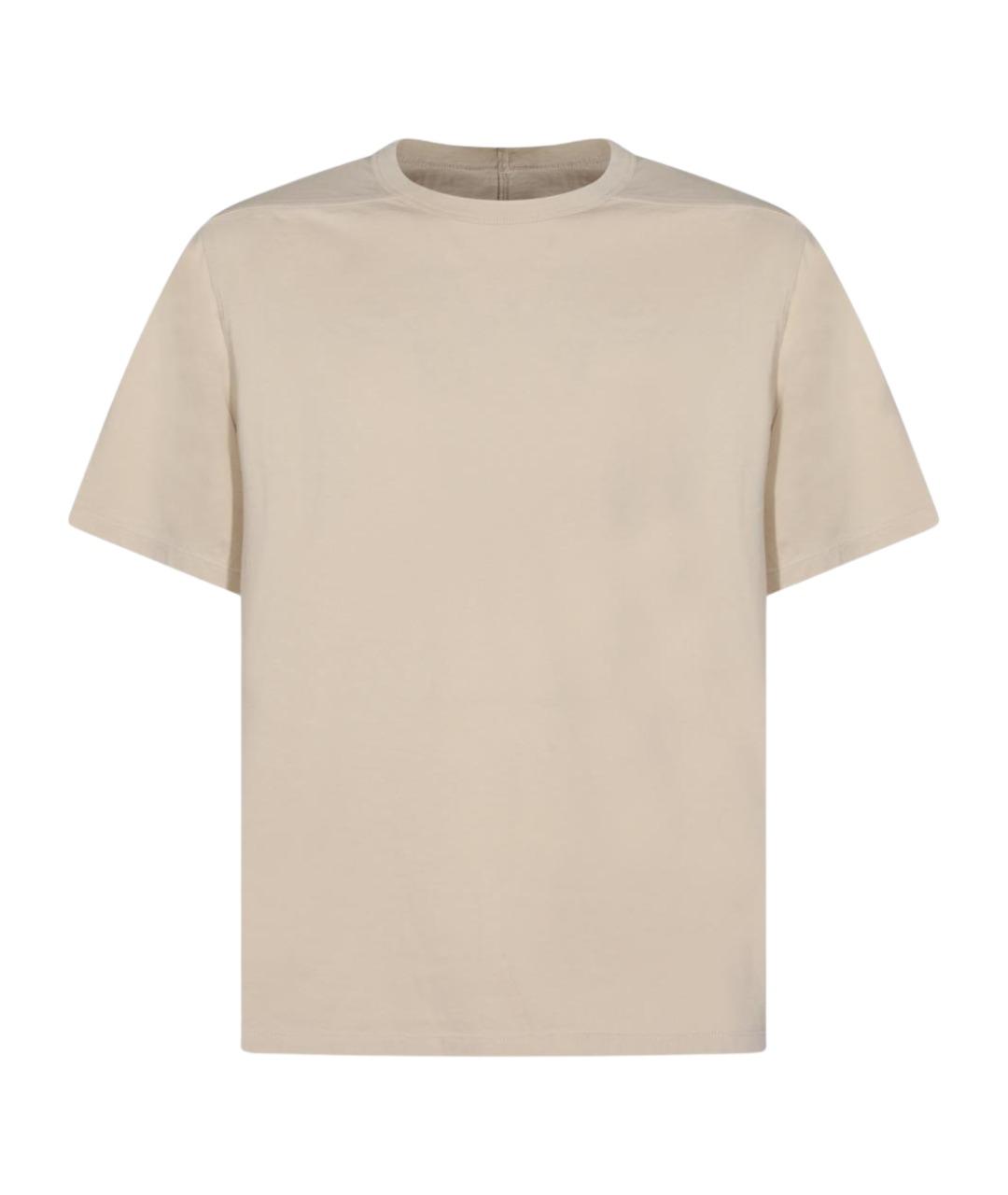 RICK OWENS Бежевая хлопковая футболка, фото 1