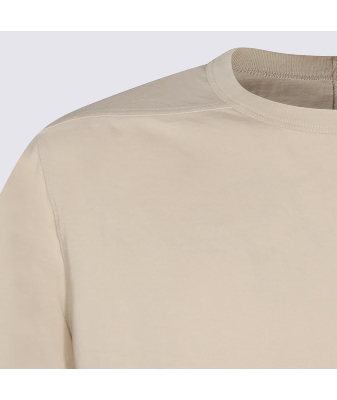 RICK OWENS Бежевая хлопковая футболка, фото 3