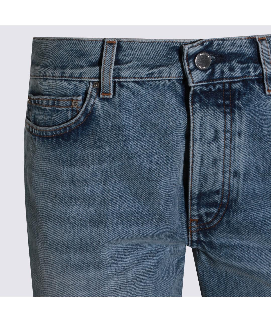 TOTEME Синие хлопковые прямые джинсы, фото 3
