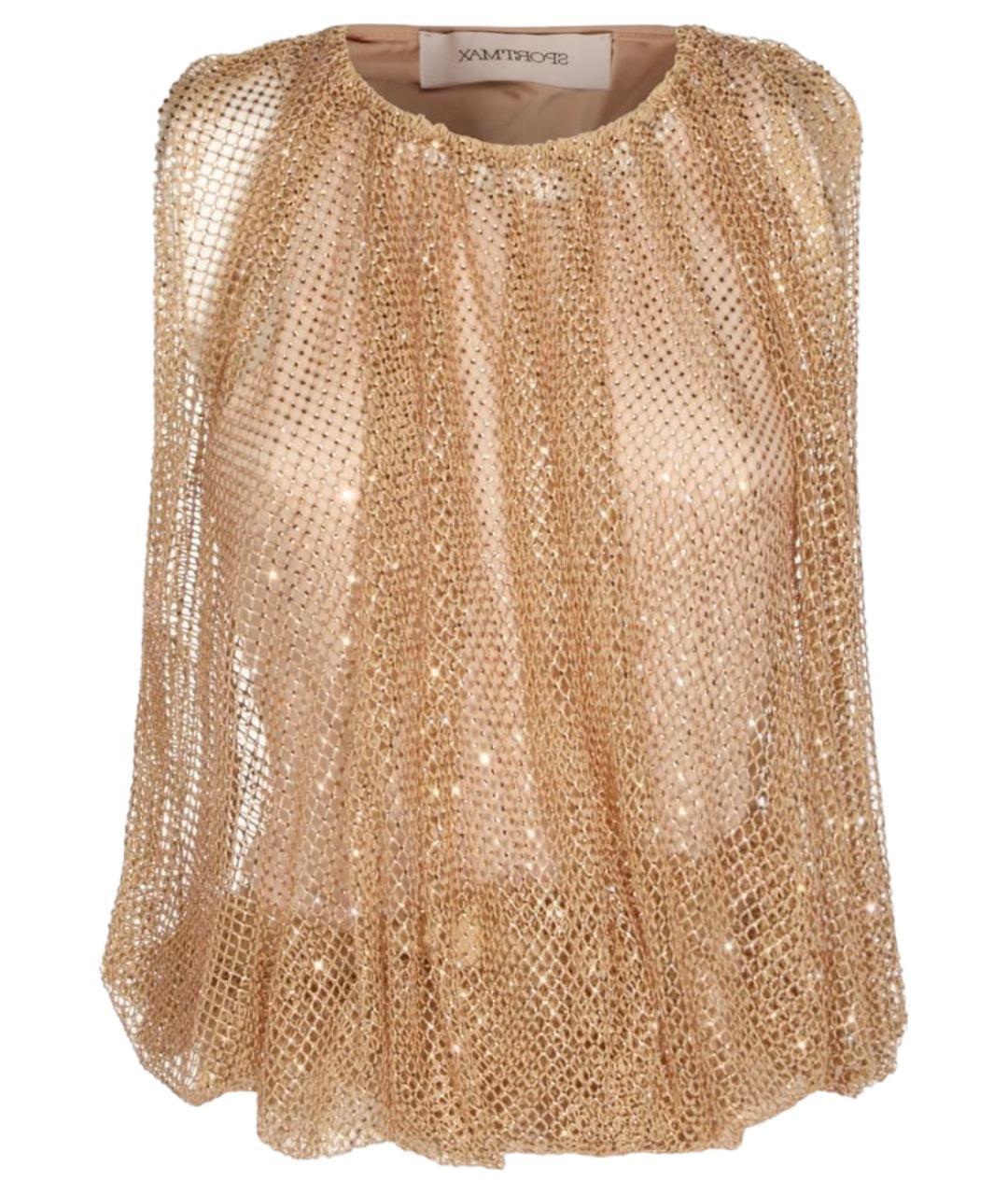 SPORTMAX Бежевая полиэстеровая майка, фото 1