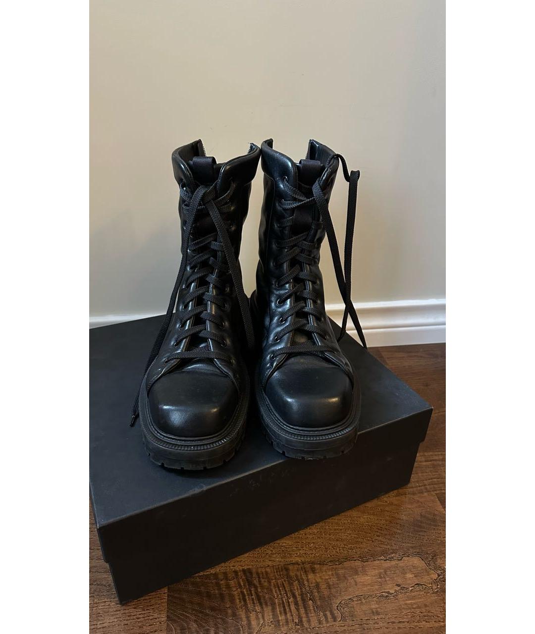 VIC MATIE Черные кожаные высокие ботинки, фото 2