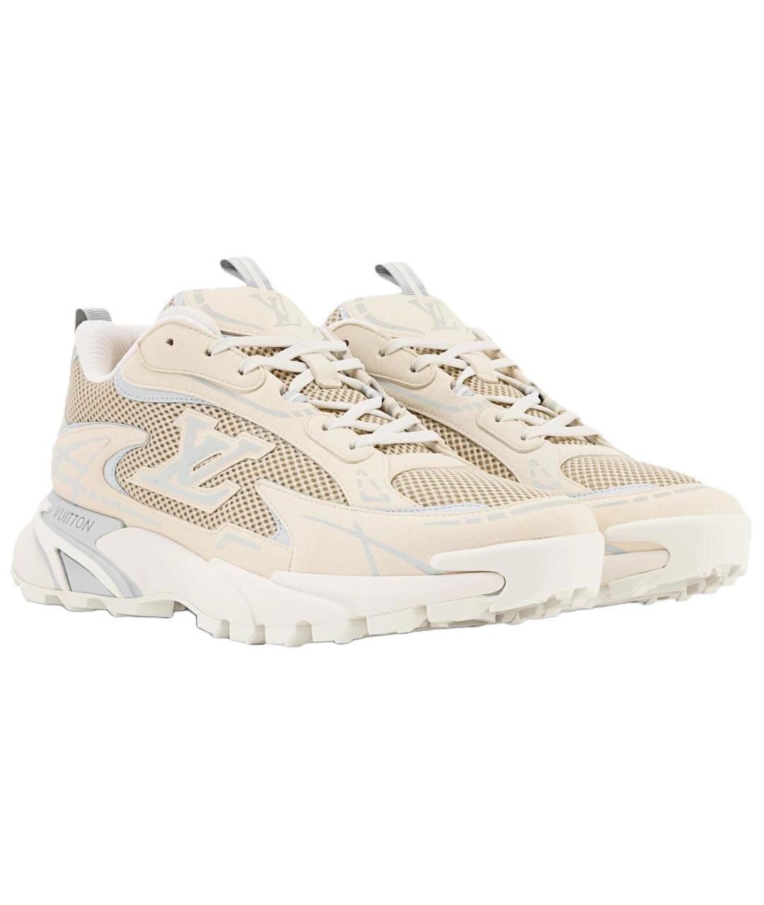 LOUIS VUITTON Бежевые низкие кроссовки / кеды, фото 3