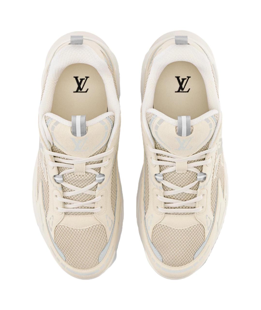 LOUIS VUITTON Бежевые низкие кроссовки / кеды, фото 4