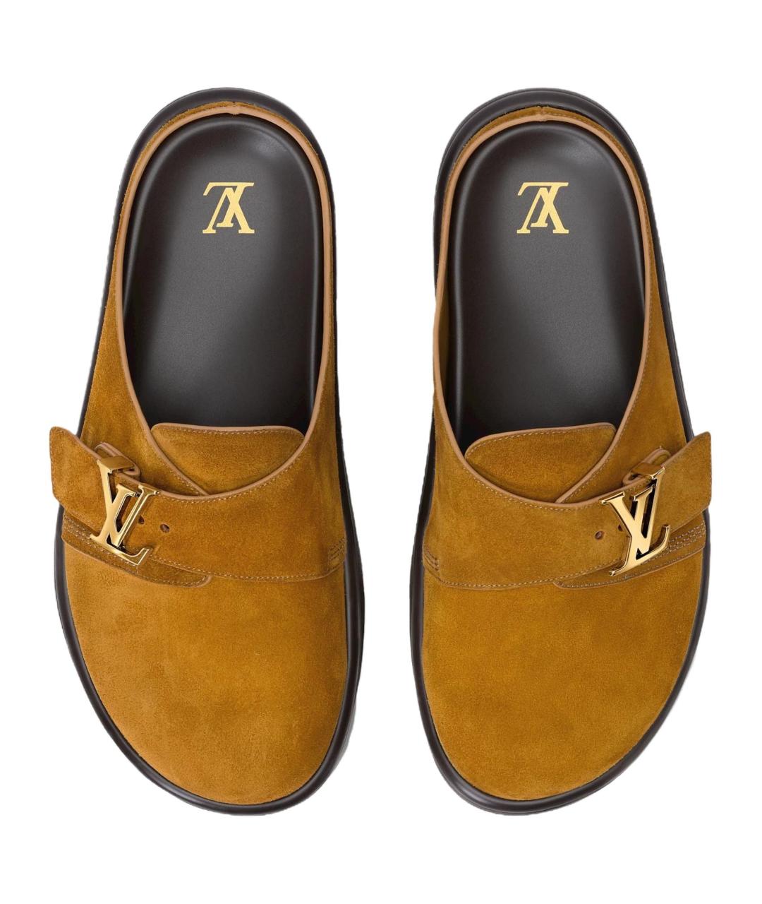 LOUIS VUITTON Коричневые сандалии, фото 4