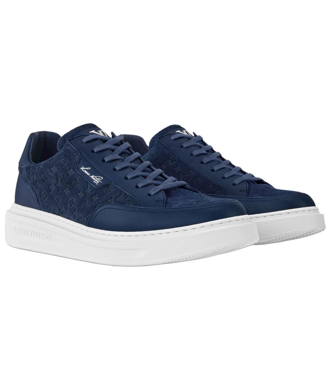 LOUIS VUITTON Синие низкие кроссовки / кеды, фото 3