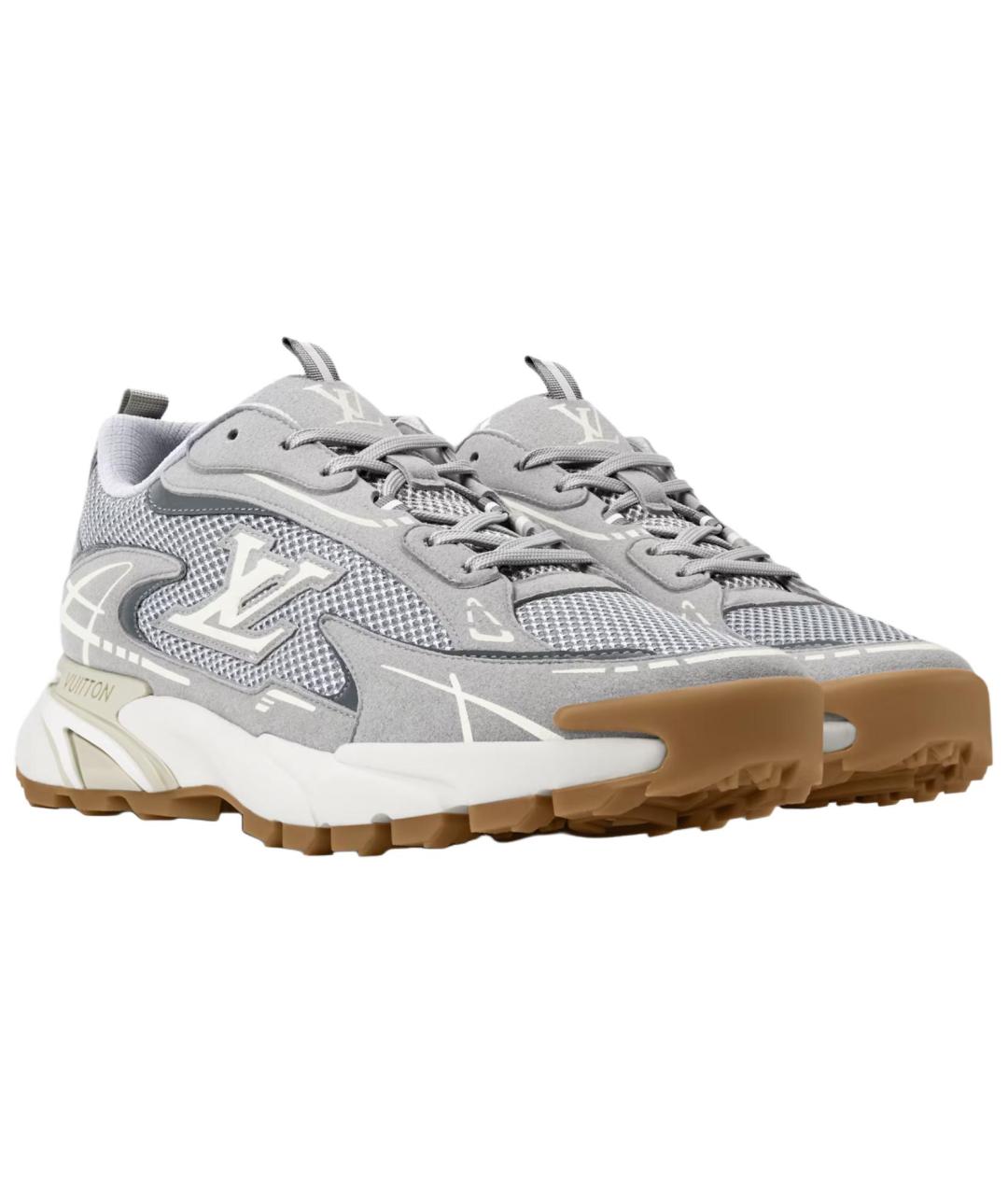 LOUIS VUITTON Серые низкие кроссовки / кеды, фото 3