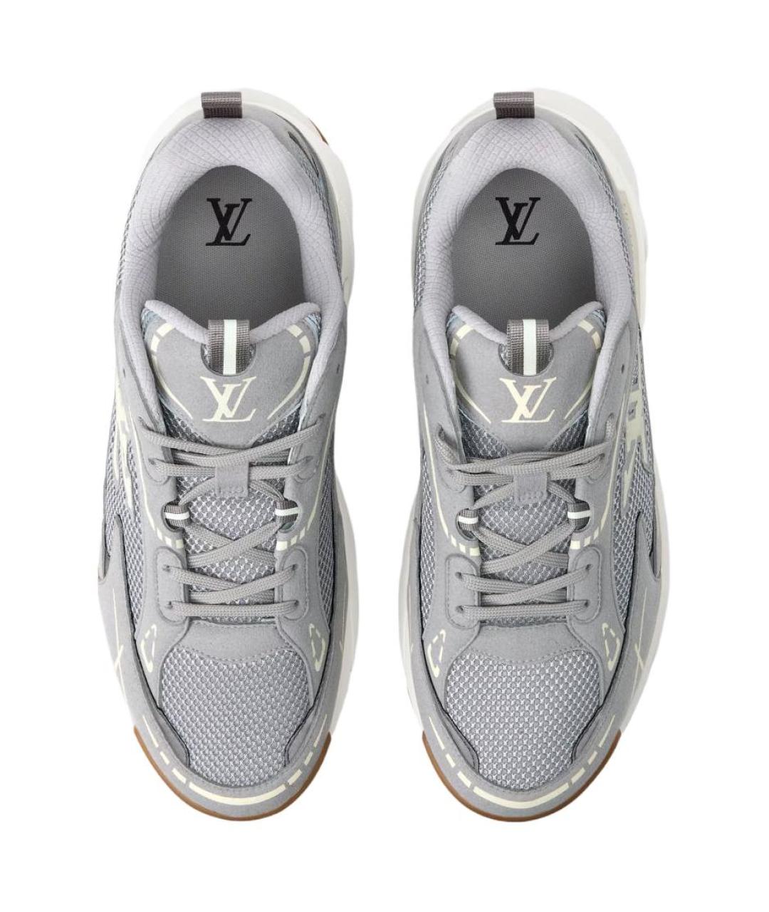 LOUIS VUITTON Серые низкие кроссовки / кеды, фото 4