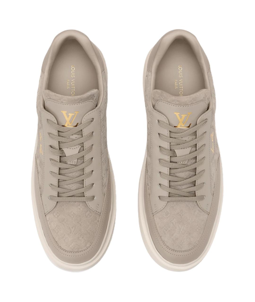 LOUIS VUITTON Бежевые низкие кроссовки / кеды, фото 4