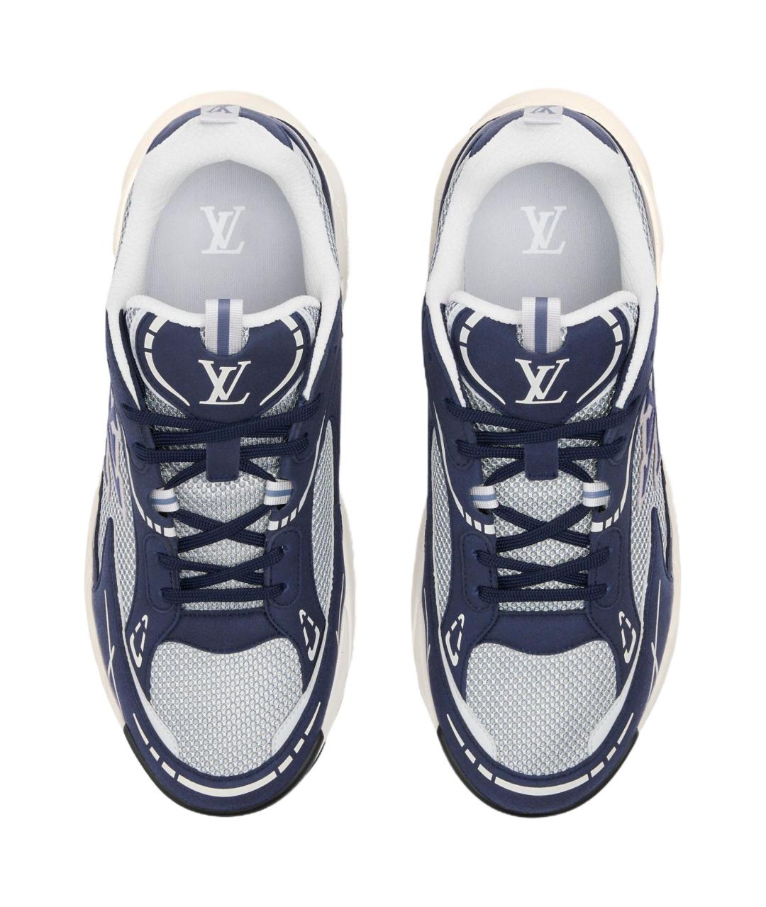 LOUIS VUITTON Синие низкие кроссовки / кеды, фото 4