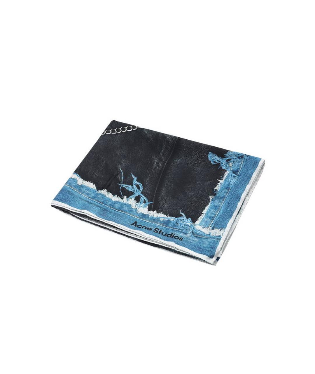 ACNE STUDIOS Синий шарф, фото 3