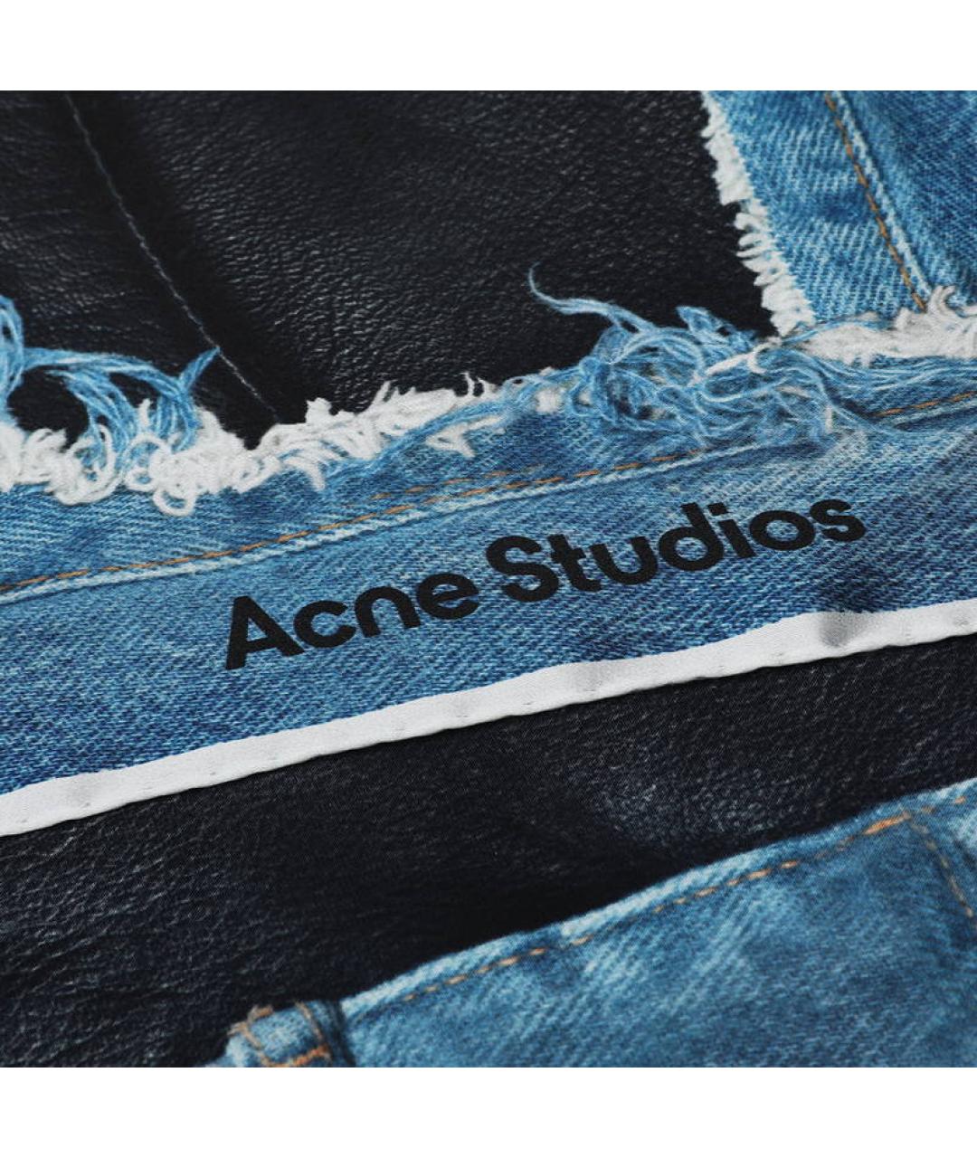 ACNE STUDIOS Синий шарф, фото 4