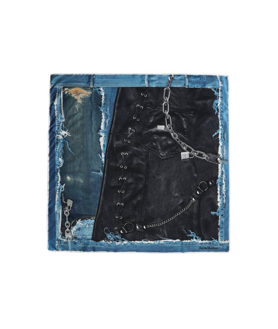ACNE STUDIOS Синий шарф, фото 6