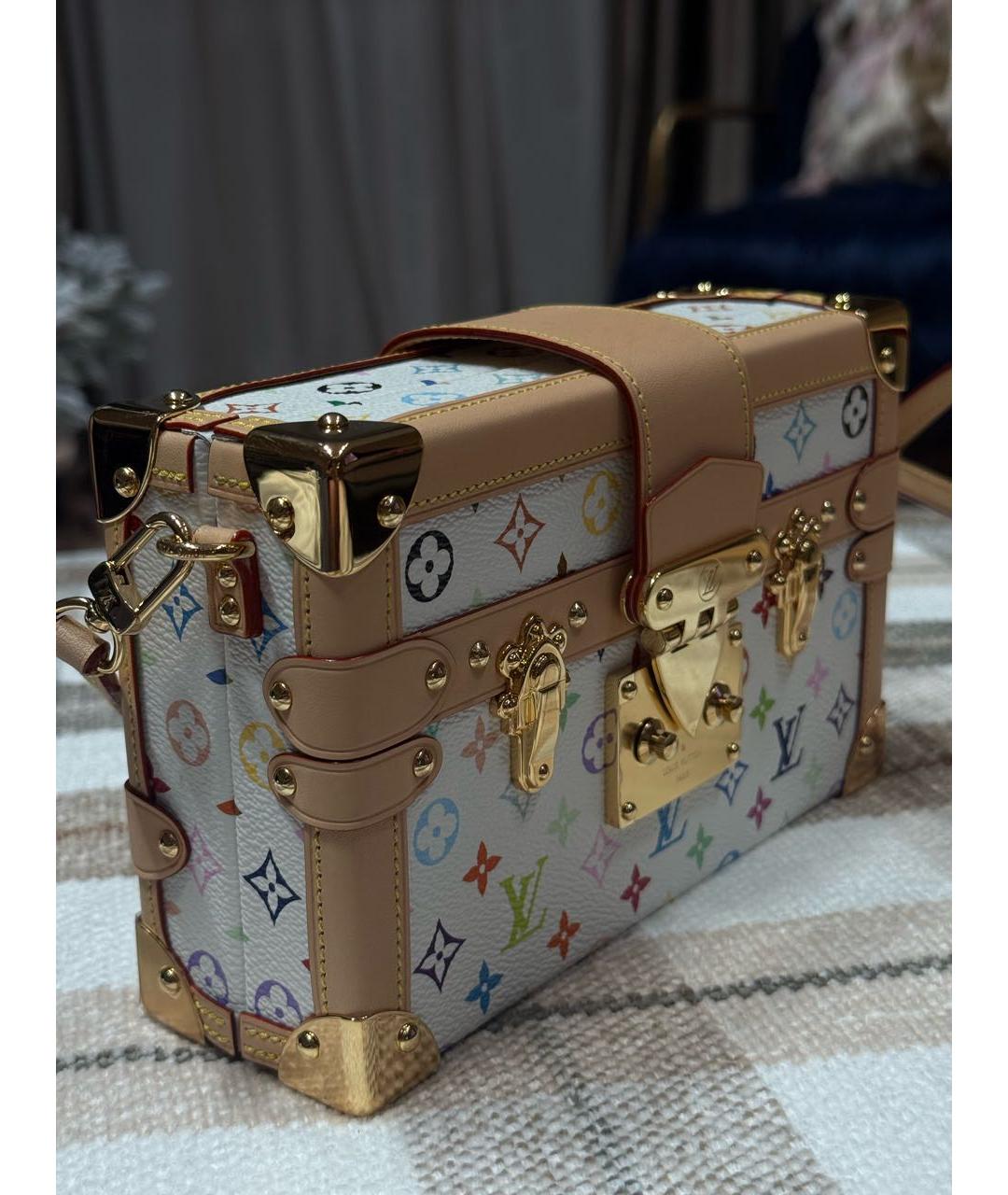 LOUIS VUITTON Белая кожаная сумка через плечо, фото 2