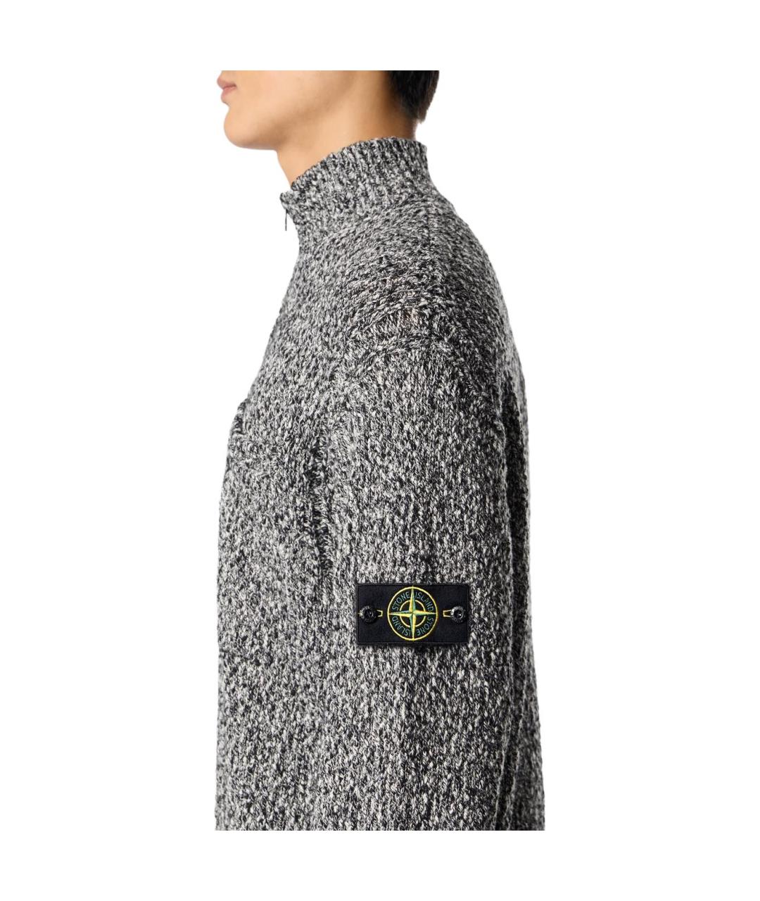 STONE ISLAND Черный джемпер / свитер, фото 5