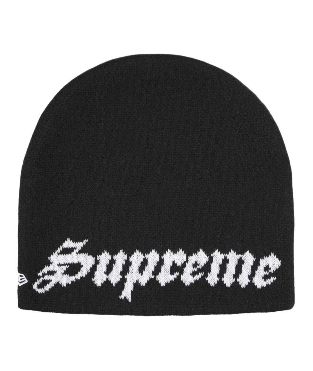 SUPREME Черная шапка, фото 1