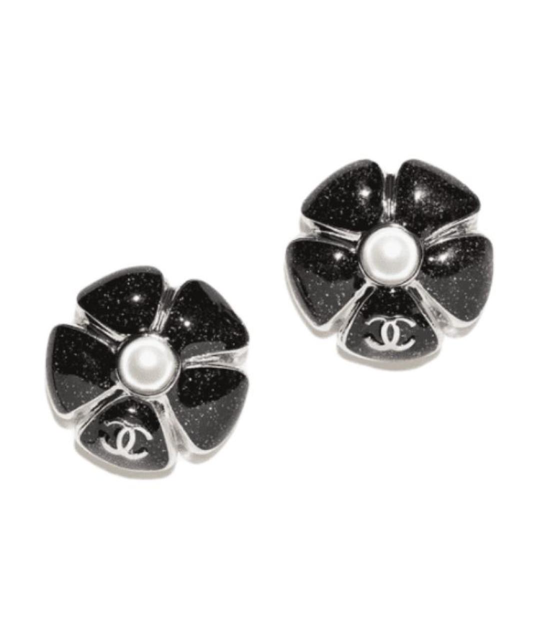 CHANEL Серебряные металлические серьги, фото 1