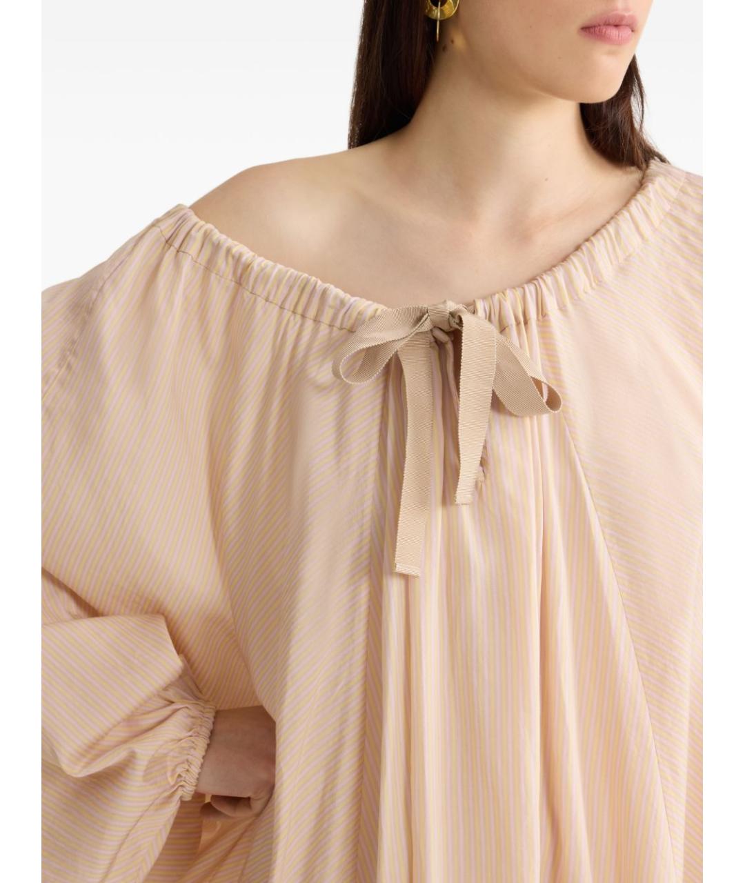 PATOU Оранжевое шелковое повседневное платье, фото 3