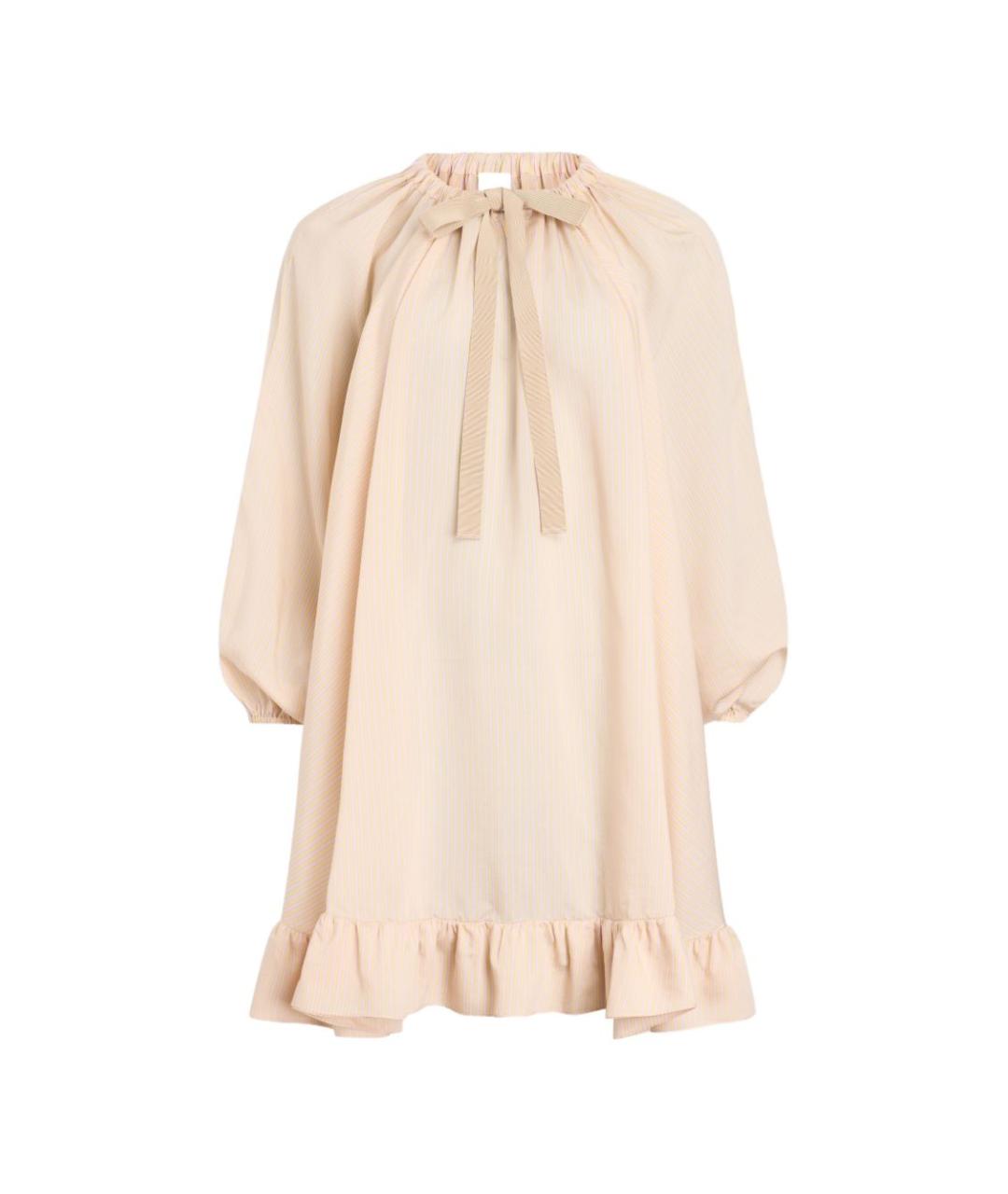 PATOU Оранжевое шелковое повседневное платье, фото 1