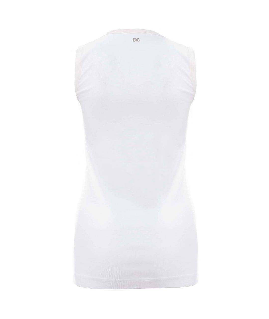 DOLCE&GABBANA Белая хлопковая майка, фото 2