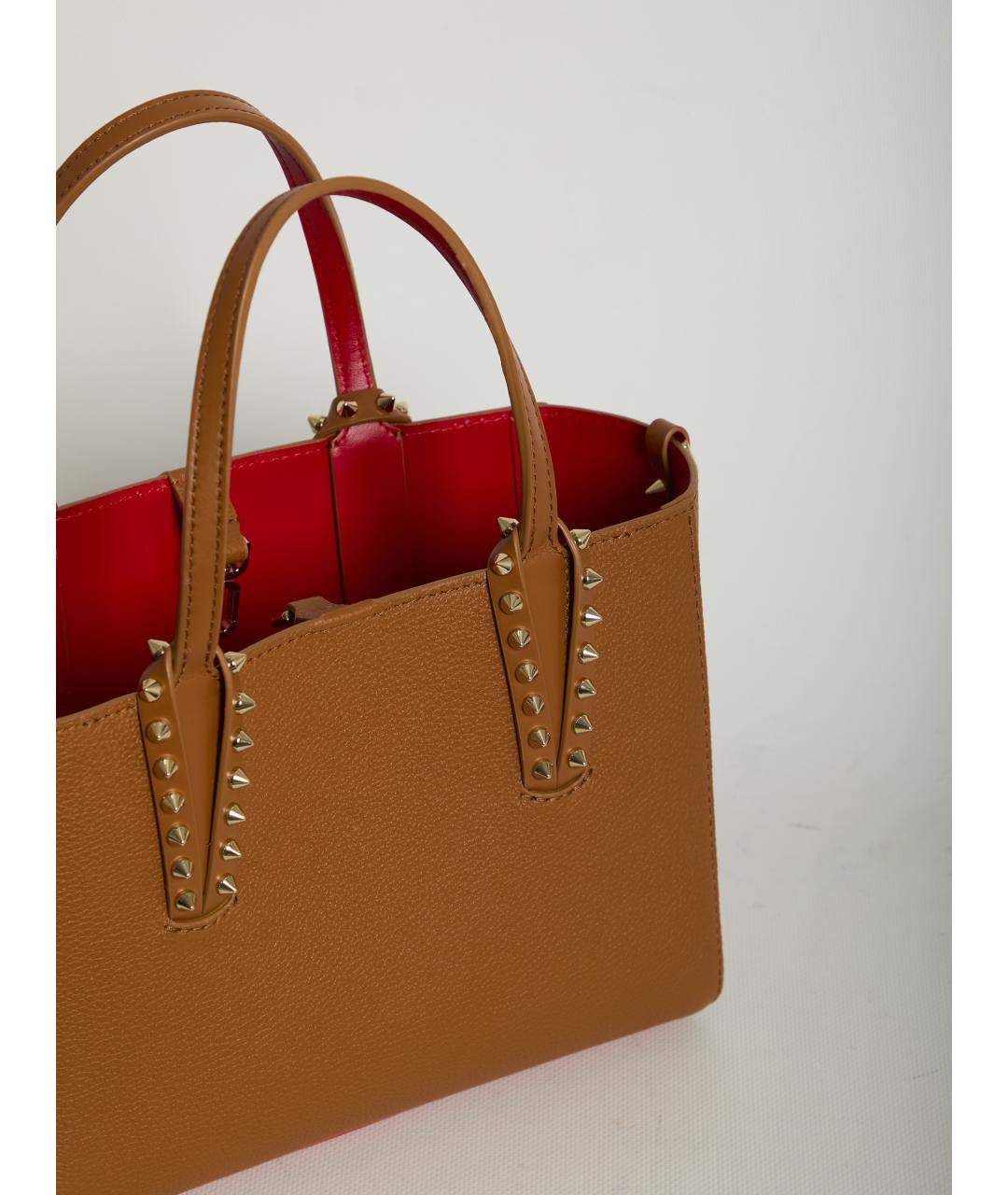 CHRISTIAN LOUBOUTIN Коричневая кожаная сумка через плечо, фото 4