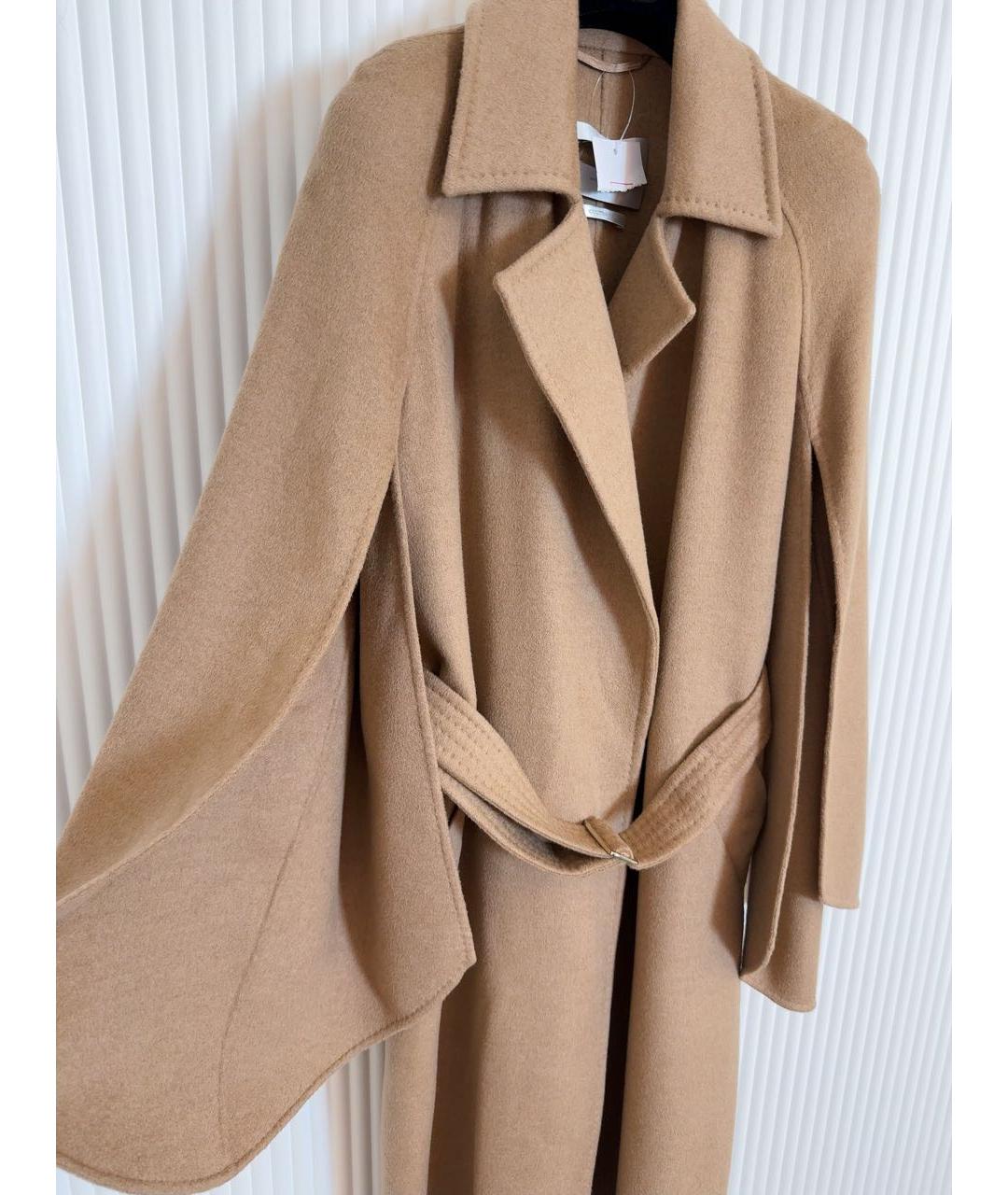 MAX MARA Бежевое шерстяное пальто, фото 5
