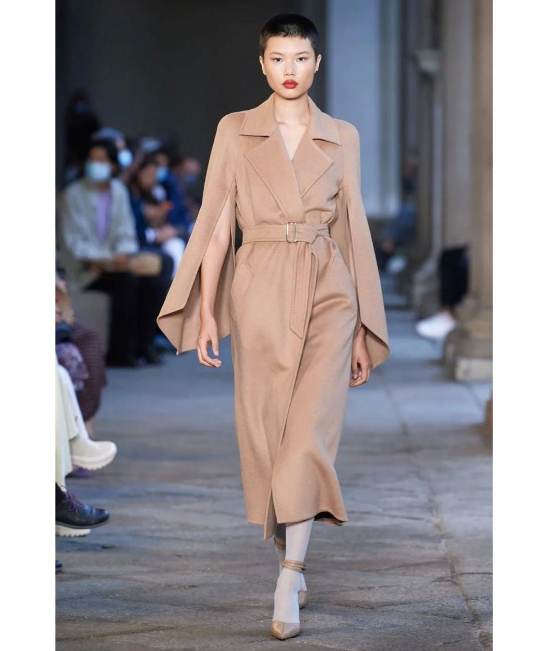 MAX MARA Бежевое шерстяное пальто, фото 7