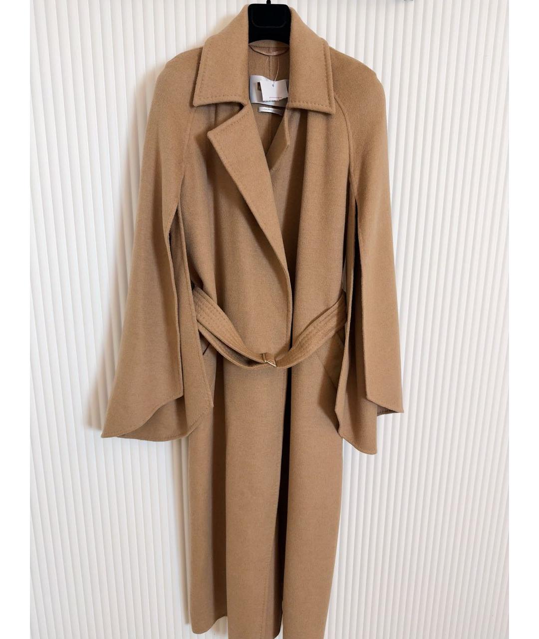 MAX MARA Бежевое шерстяное пальто, фото 8