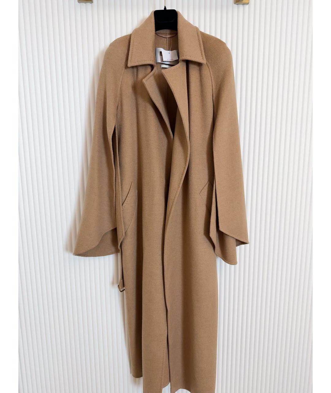 MAX MARA Бежевое шерстяное пальто, фото 6
