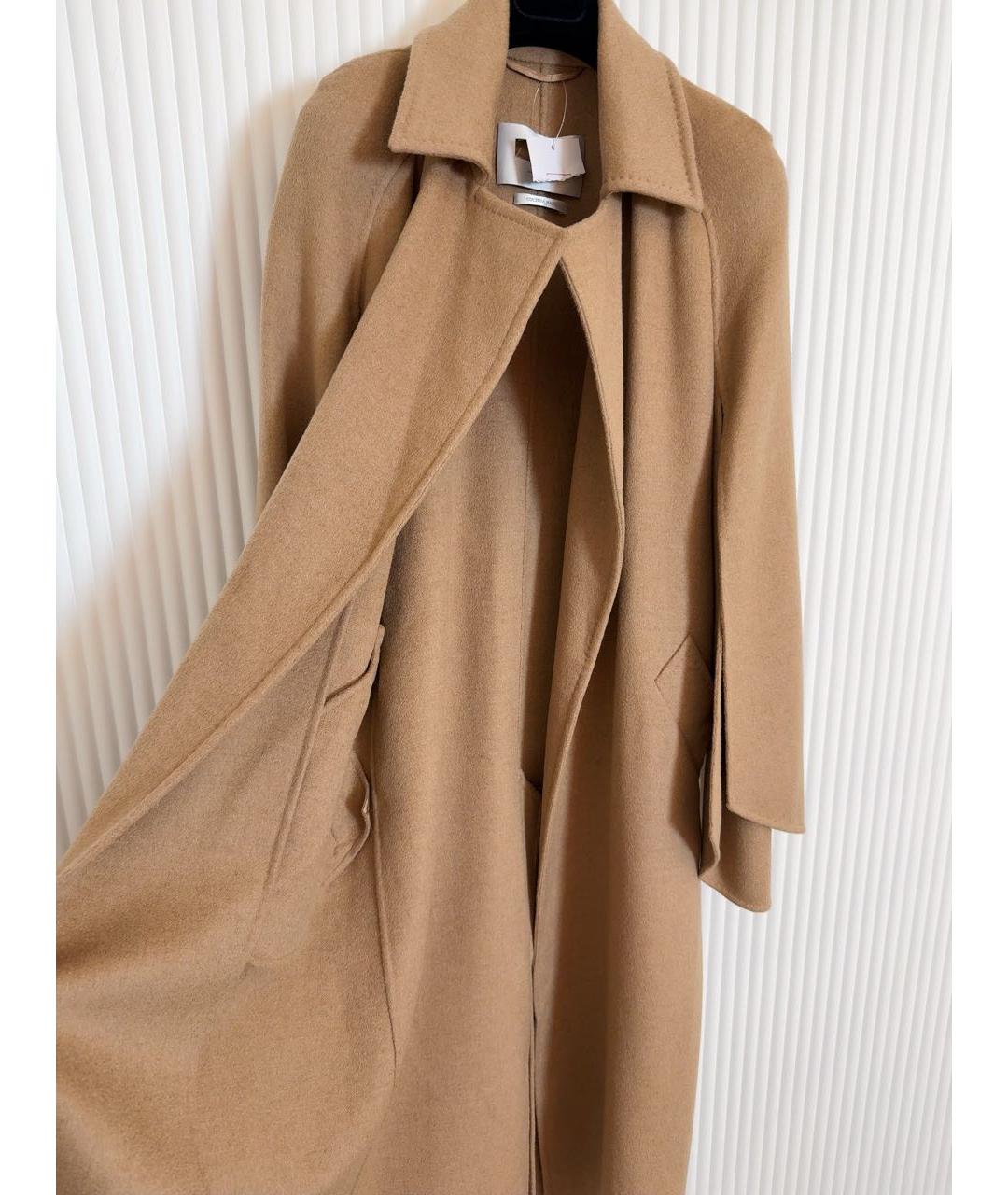 MAX MARA Бежевое шерстяное пальто, фото 4