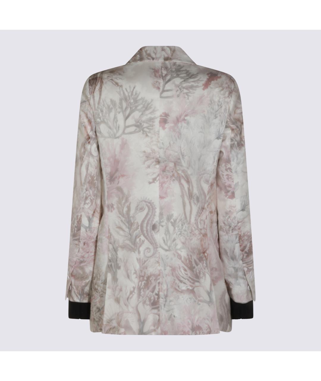 MAX MARA Белый шелковый жакет/пиджак, фото 2