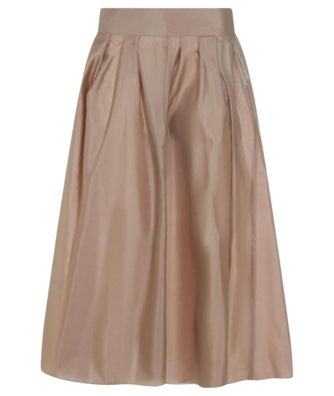 'S MAX MARA Коричневая полиэстеровая юбка миди, фото 1
