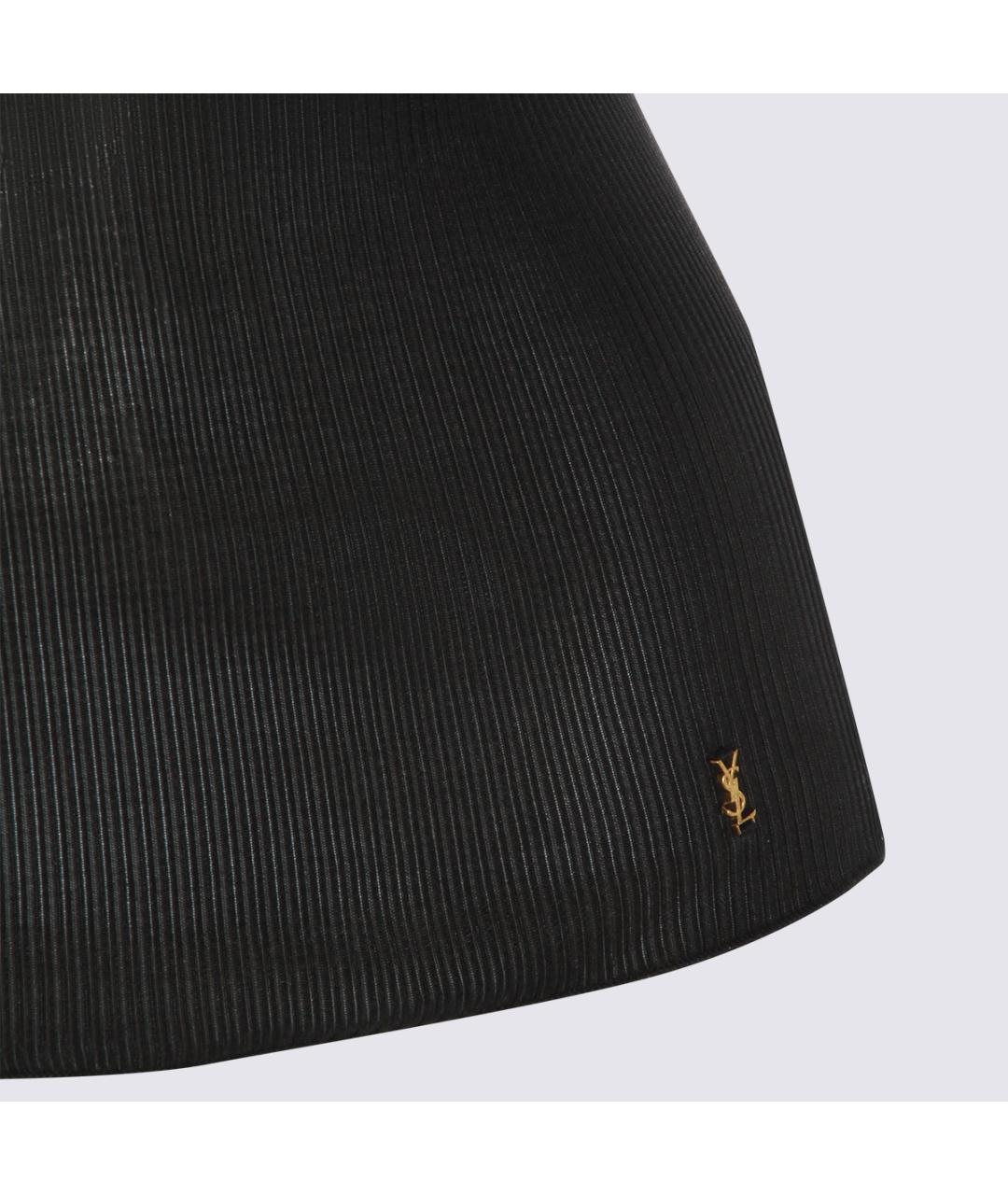 SAINT LAURENT Черная шелковая майка, фото 4