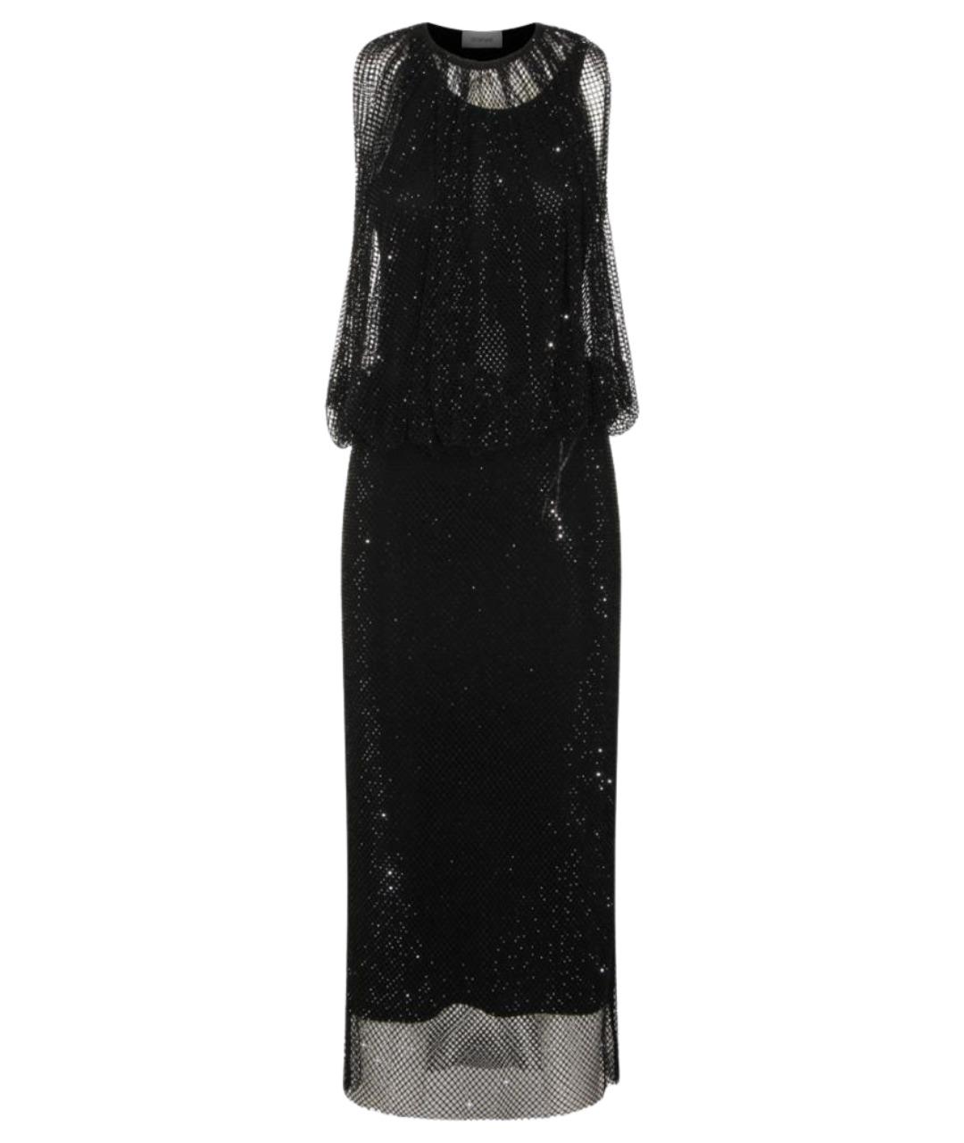 SPORTMAX Черное полиэстеровое коктейльное платье, фото 1