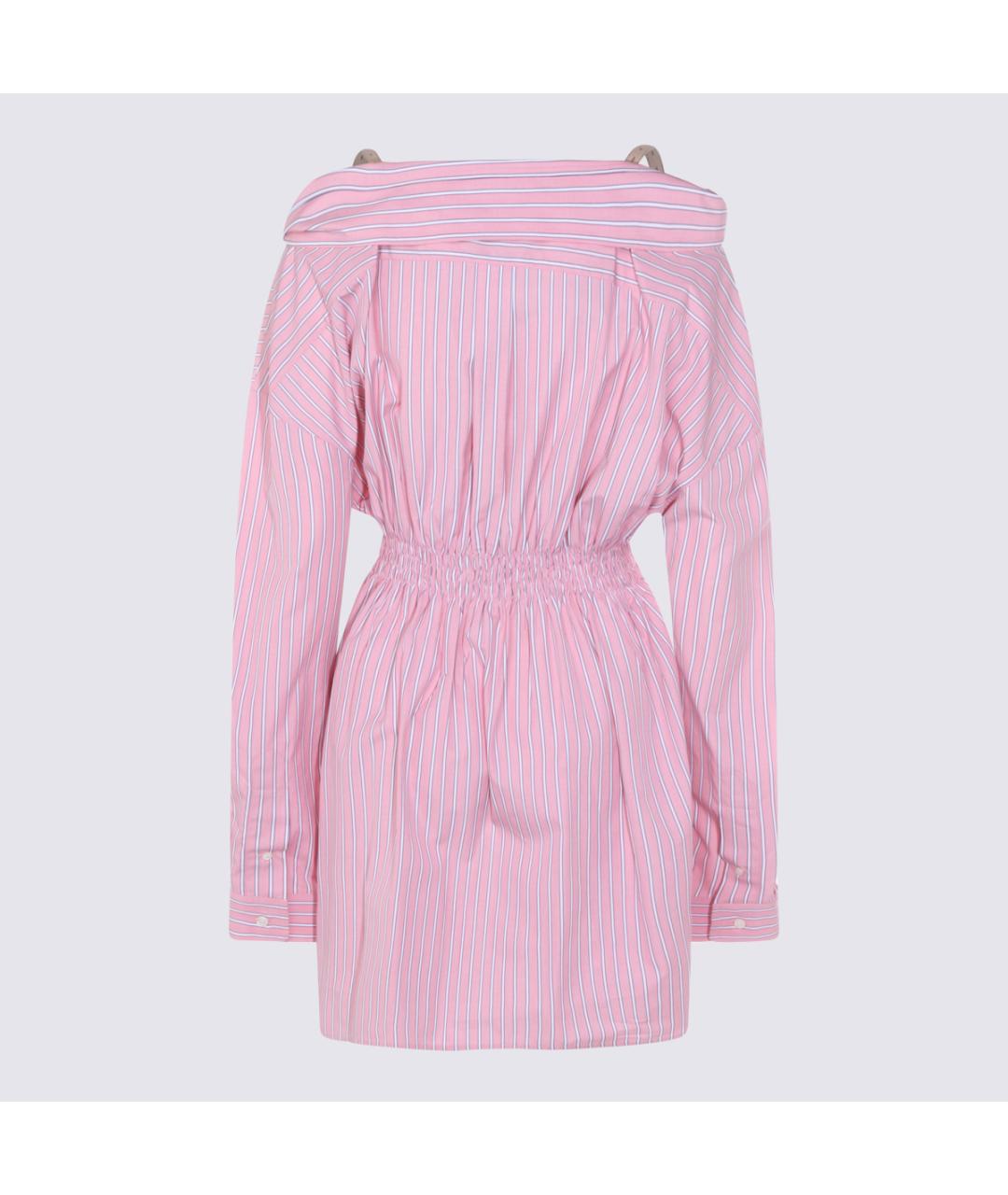 MIU MIU Розовое хлопковое повседневное платье, фото 2