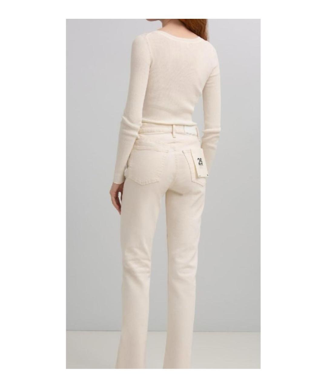 RE/DONE Бежевые хлопковые джинсы слим, фото 6