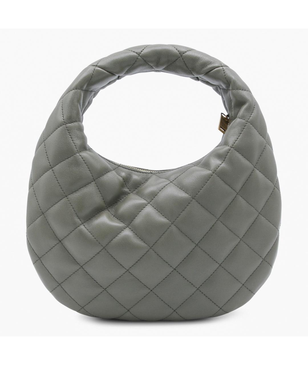 SAINT LAURENT Серая кожаная сумка через плечо, фото 3